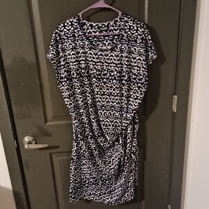 Nicole Miller Black and White Midi Dress